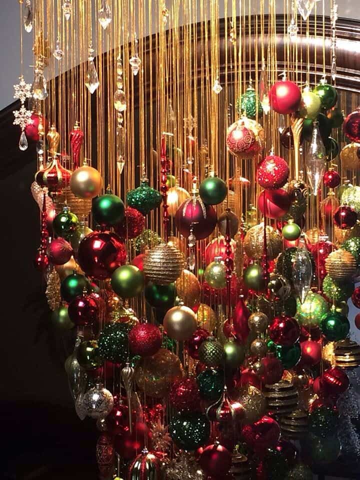 2. Involve Christmas Bauble Chandelier