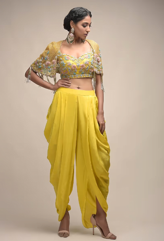 6. The Comfy Look: Dhoti Pants with Crop Top