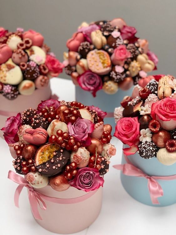18. Fancy Chocolate & Flower Bouquet