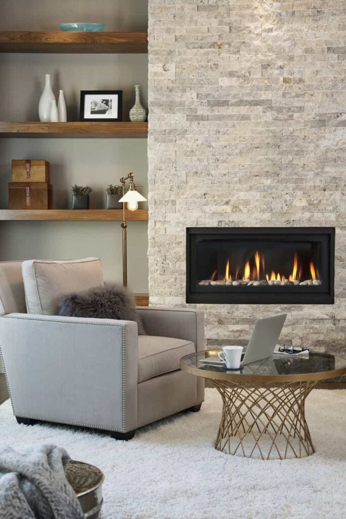 8. Put a Fireplace in a cozy corner