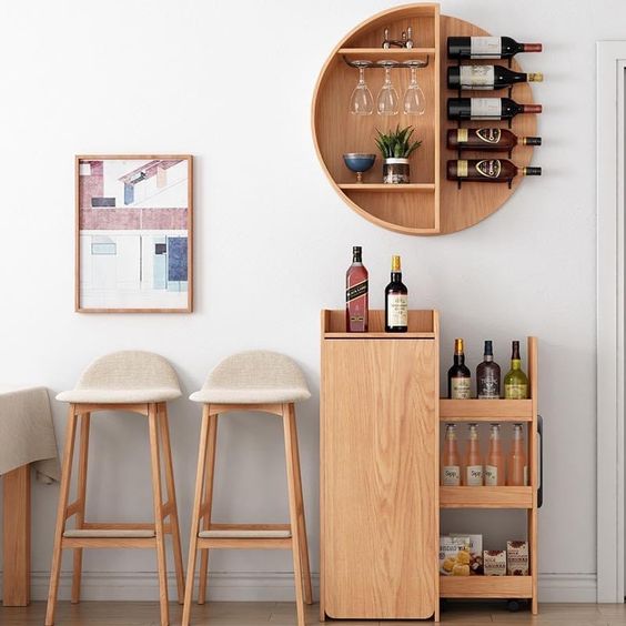11. Create a mini home bar 11. Create a mini home bar