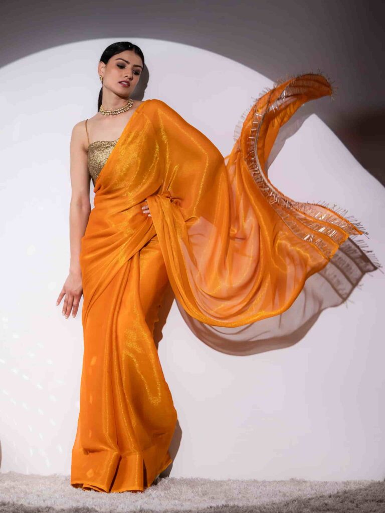 3. An Elegant Saree  - Haldi Outfit Ideas