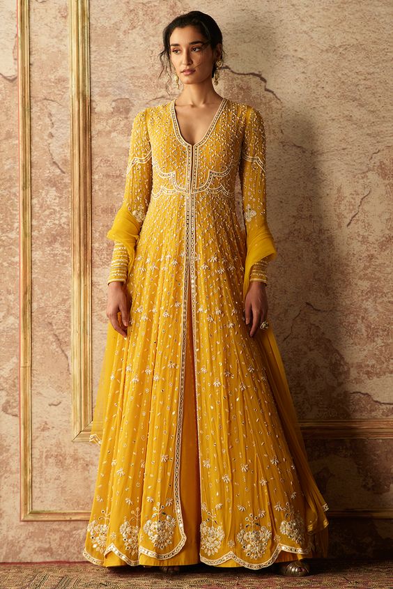 4. Relaxed Dress Outfit  - Haldi Outfit Ideas
