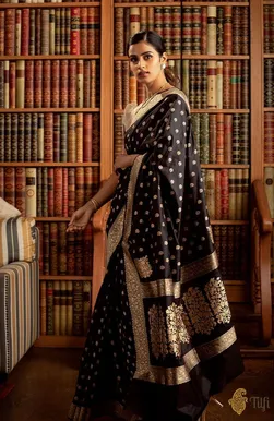 Black Banarasi Sarees