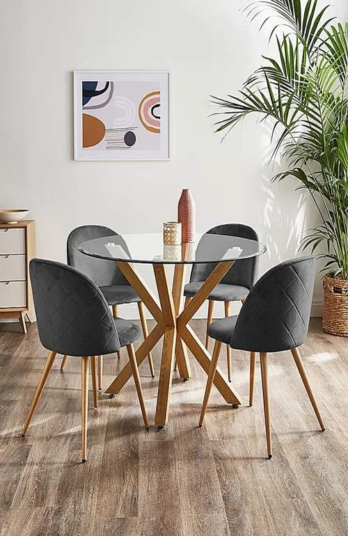 Glass Top Dining Table