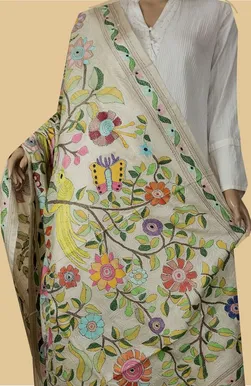 Kantha Embroidered Dupatta
