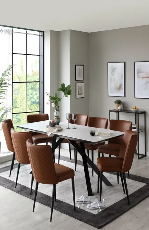 Leather Inserts Dining Sets