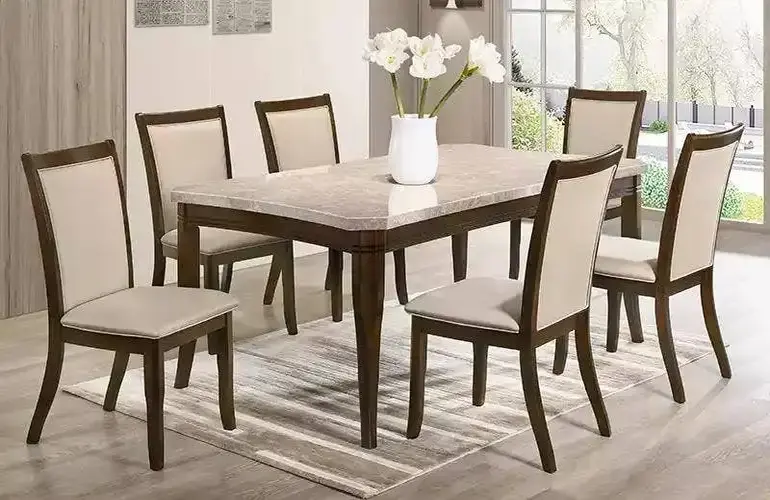 Oak Table Top Dining Table Set