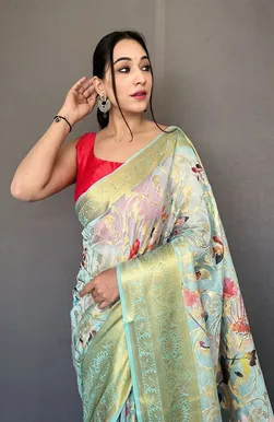 Organza Kora Silk Saree
