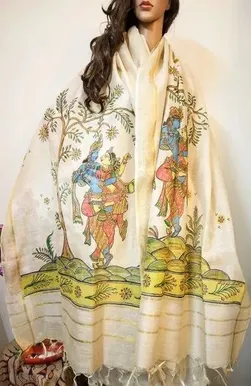 Patachitra Painted Dupatta