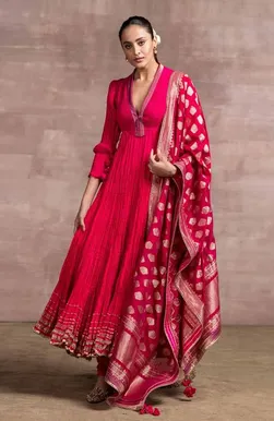 Silk Anarkali Dress