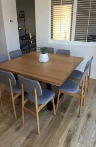 Simple Square Dining Table Set - Infifashion