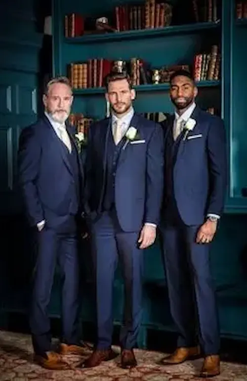 Three Men Wearing Suit