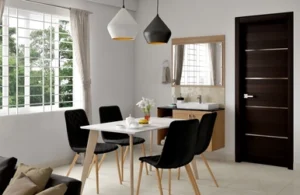 Black and White Dining Table Set