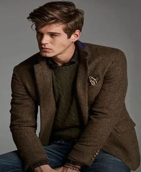 Tweed Formal Blazer for Men