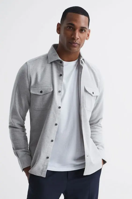 Overshirts with T-Shirts - Valentine's Outfits For Men